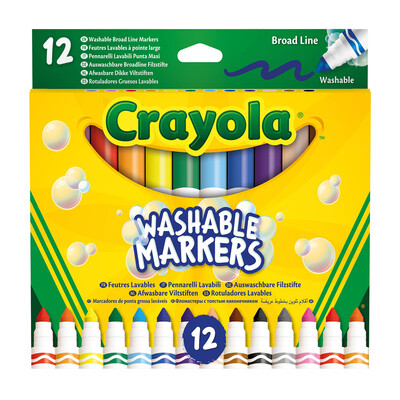 Crayola Washable Markers Broadline 12ct